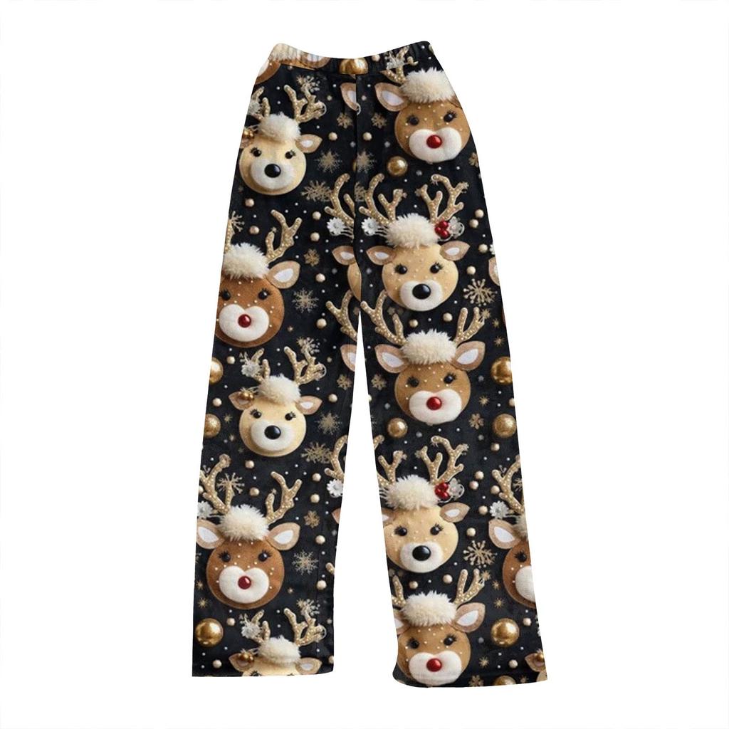 Женские зимние клетчатые брюки, длинные брюки, спортивные брюки