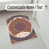 Office Team Theme Soft Crystal Velvet Rug Custom Name & Text Print Non Slip Floor Rug for Bedroom Living Room