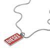 Подвеска-жетон Diesel Полностью из нержавеющей стали Одна из нержавеющей стали Без драгоценных камней Ожерелье, Пол, Сталь, Размер, Сталь,