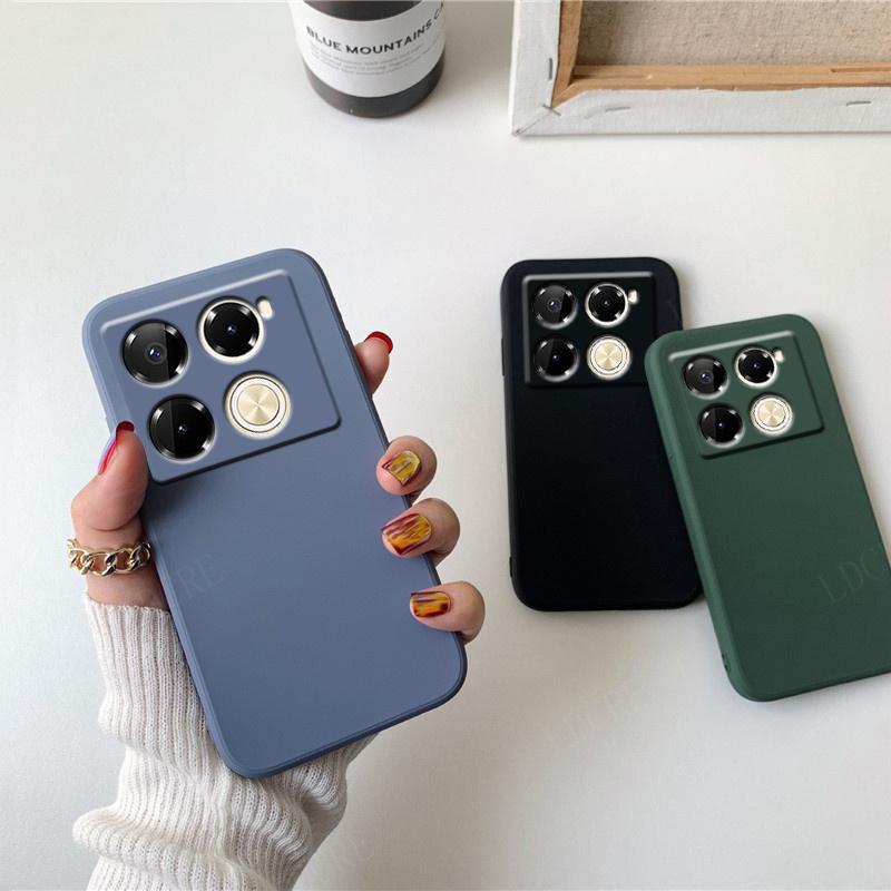 Для Infinix Note 40 Pro Чехол Infinix Note 40 Pro Capas Противоударный квадратный жидкий силиконовый мягкий чехол Infinix Note 40 Pro