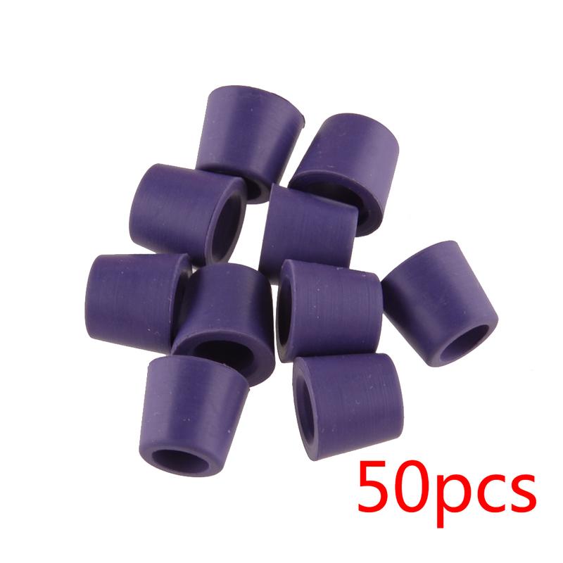 Universal 50 pcs/set AC 1/4" Charging Hose Manifold Repair Gasket O-ring Replacement Rubber Dark Purple