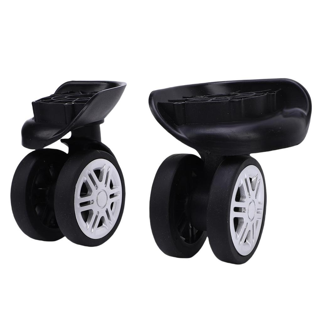 2 шт. Колеса для чемодана, черные, универсальные, вращающиеся, тихие, двухрядные ролики для запасных частей