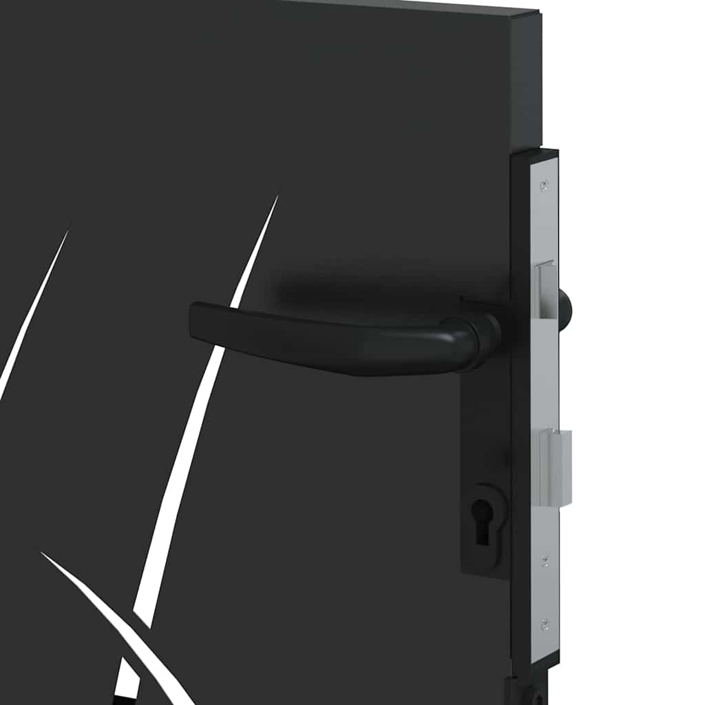 Garden Gate Black 110 x 105 cm Powder Coated Steel