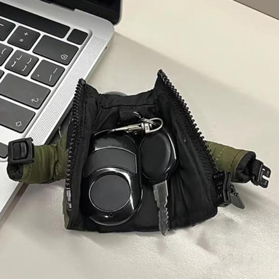 Mini Down Jacket Keychain Fabric Zippered Key Chain Cool Funny Key Jacket