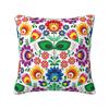 Подушка с красочными цветами, польский цветочный узор, наволочка 40х40 см, бархатный полиэстер, декоративная наволочка для дивана, домашний декор, наволочка