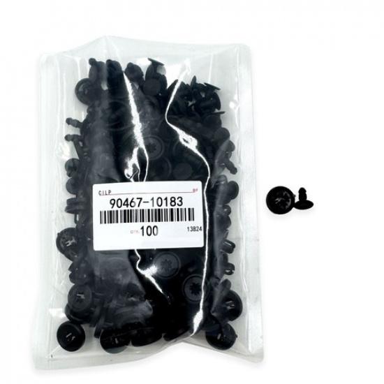 100Pcs Bumper Clips 7mm Fastener Fender Push Plastic Rivet for Toyota Pontiac