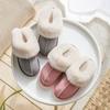 2025 Winter Warm Home Fur Slippers Women Luxury Faux Suede Plush Couple Cotton Shoes Indoor Bedroom Flat Heels Fluffy Slippers