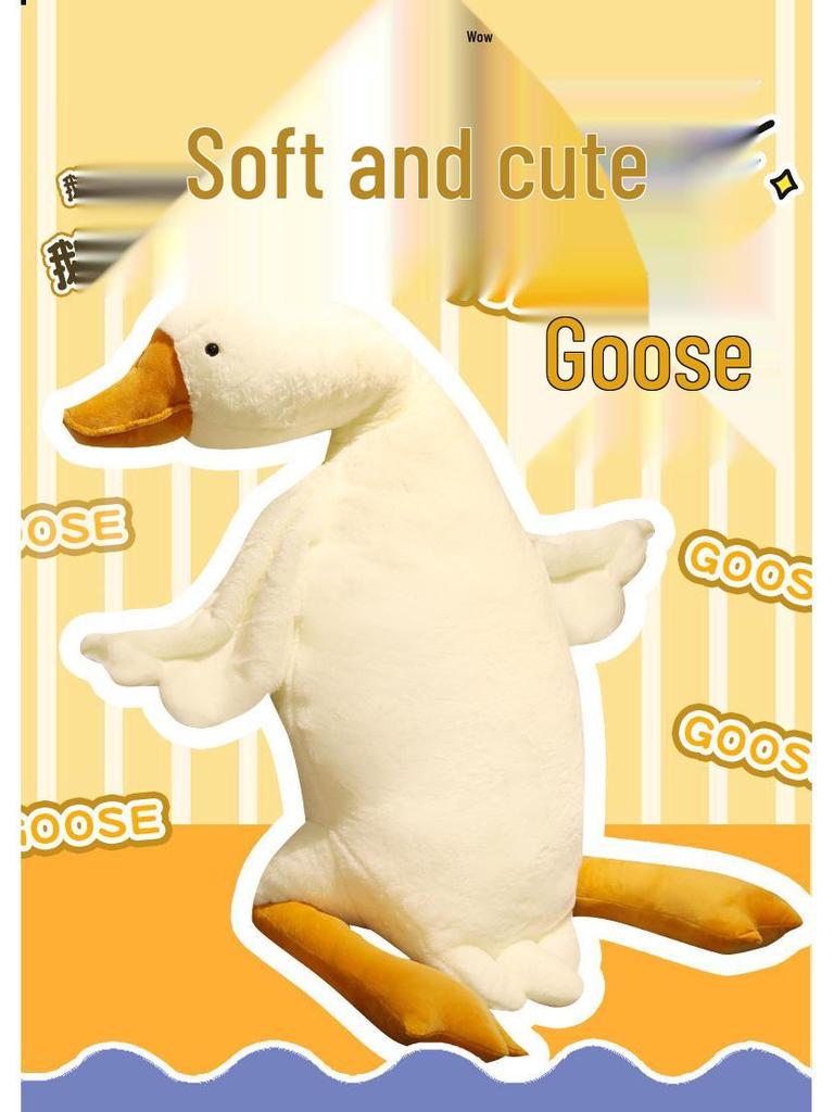 Adorable White Goose Plush Toy - Cute Sleeping Pillow & Birthday Gift