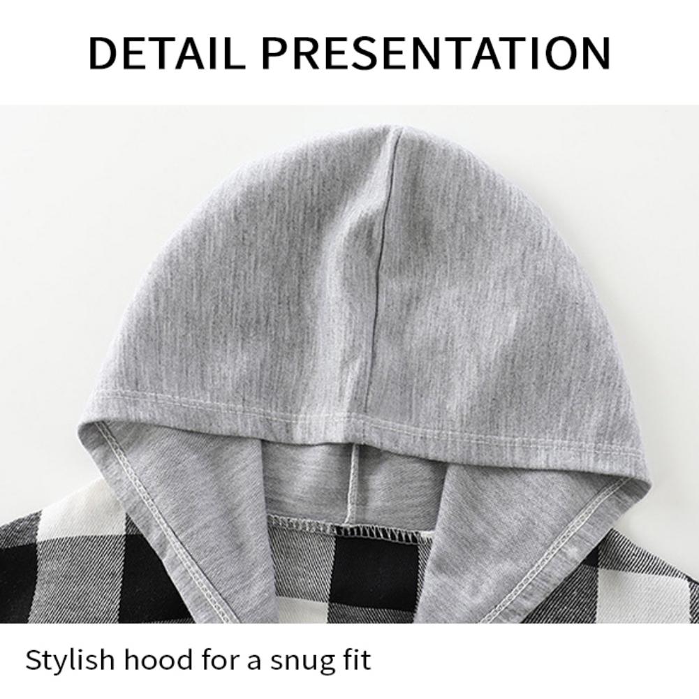 Рубашки с капюшоном для маленьких мальчиков, клетчатая рубашка с длинными рукавами для детей, весенне-осенняя детская одежда, повседневные хлопковые рубашки, топы, От 1 до 7 лет