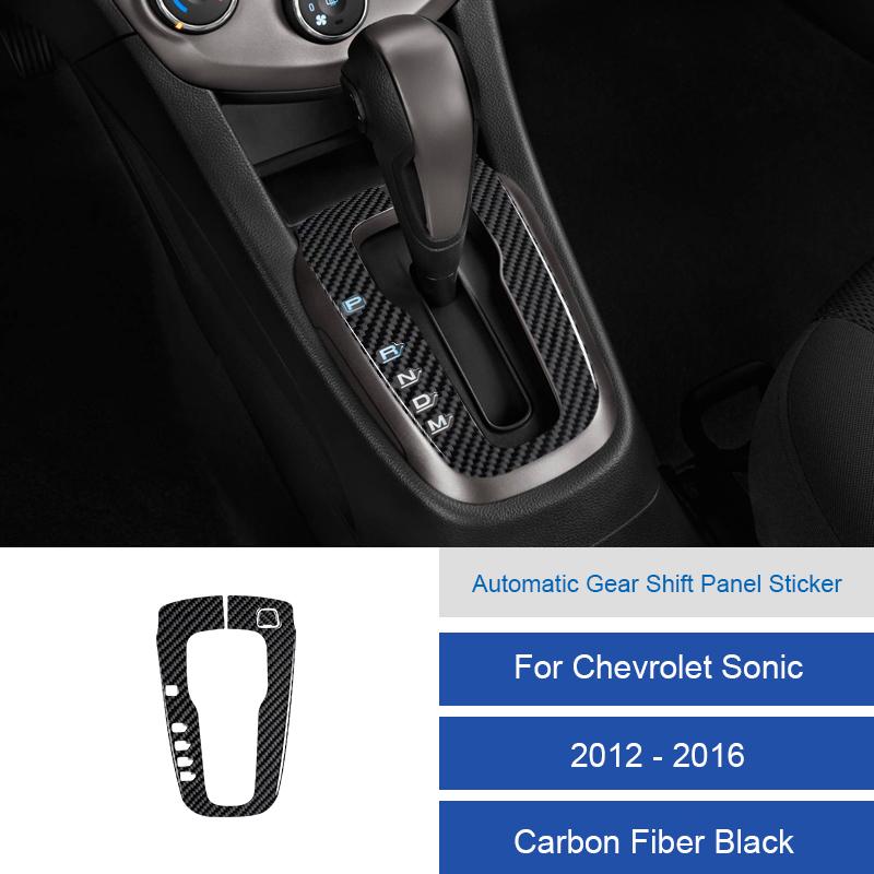 Для Chevrolet Sonic 2012 2013 2014 2015 2016 Углеродное волокно / ПВХ Мягкая накладка на панель переключения передач автоматической коробки передач автомобиля Стикер-чехол