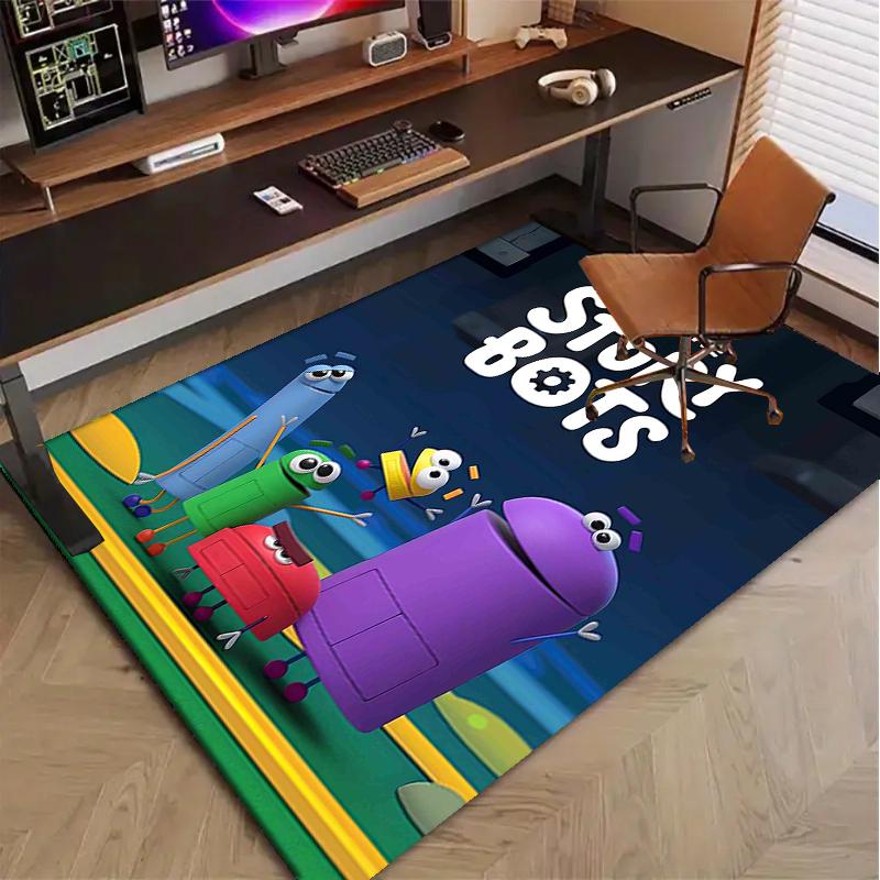 Ask the StoryBots Polyester Carpet, Soft Indoor Mat for Office Chair, Living Room, Computer Desk - Decorative Home Office Rug Design