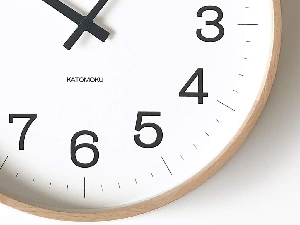 KATOMOKU Muku Clock 16 LL Natural km-116NARCS 392mm