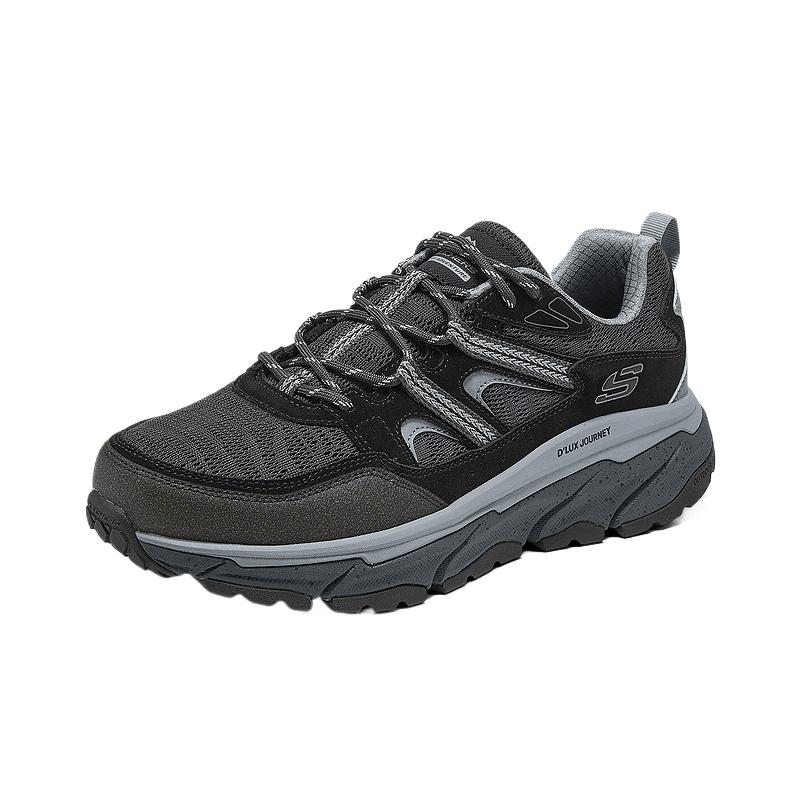 Skechers Мужская уличная обувь из синтетической кожи, удобная, низкая, функциональная, мужская обувь, черный 237417-BKGY