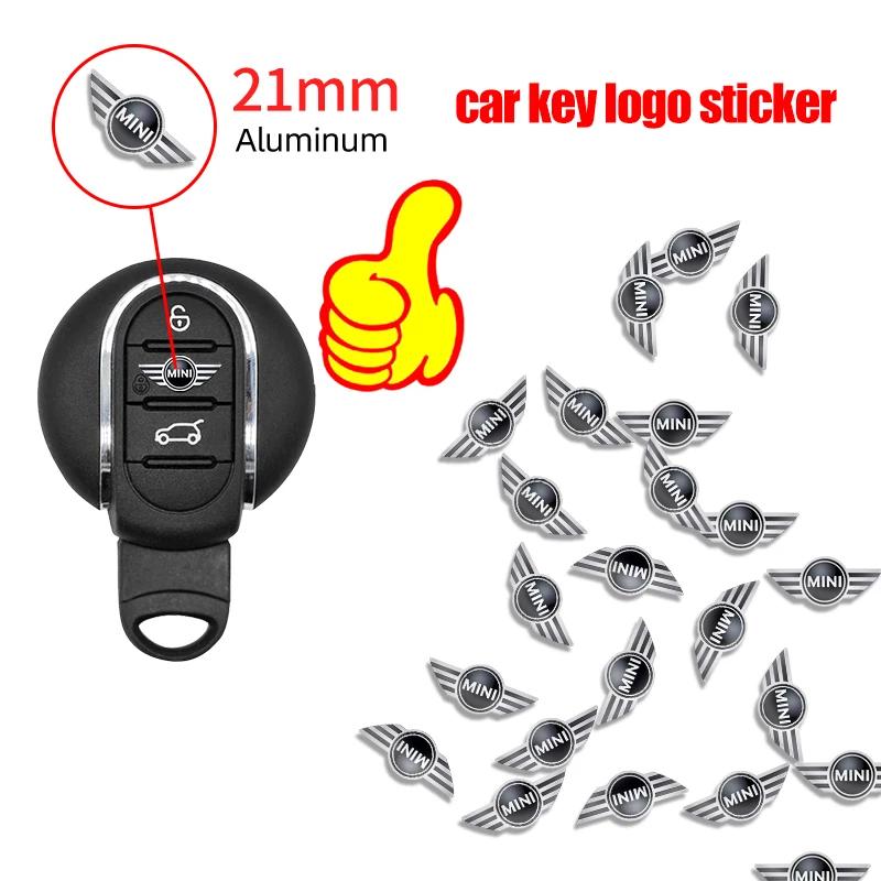 New Car Badge Emblem Sticker Car Control Key Logo Accessories For MINI One Cooper JCW Countryman Clubman Cabrio Paceman Coupe w4