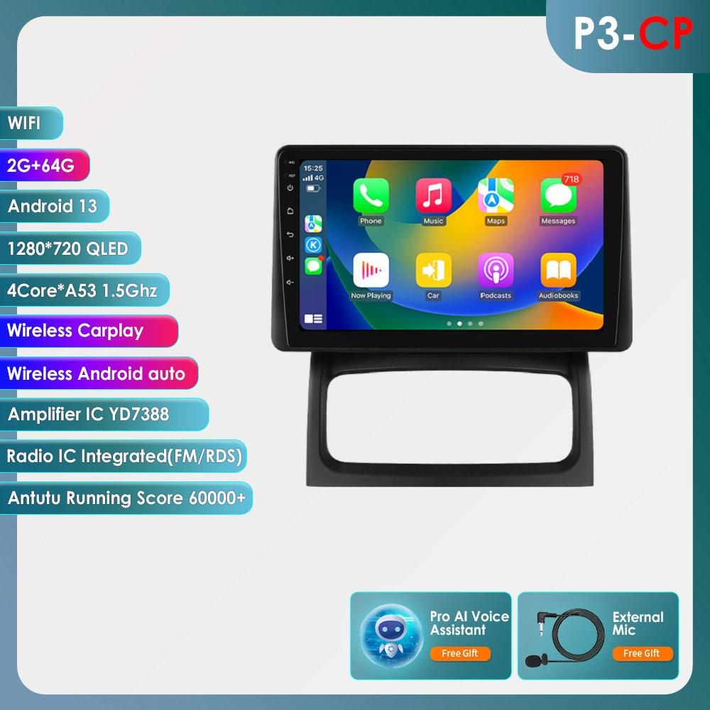 Hizpo Android 13 Автомобильное радио для Renault Clio 2 2000-2012 беспроводной CarPlay Android Auto 2din автомобильный интеллектуальный экран Bluetooth Автомагнитола DVR Cam RDS FM