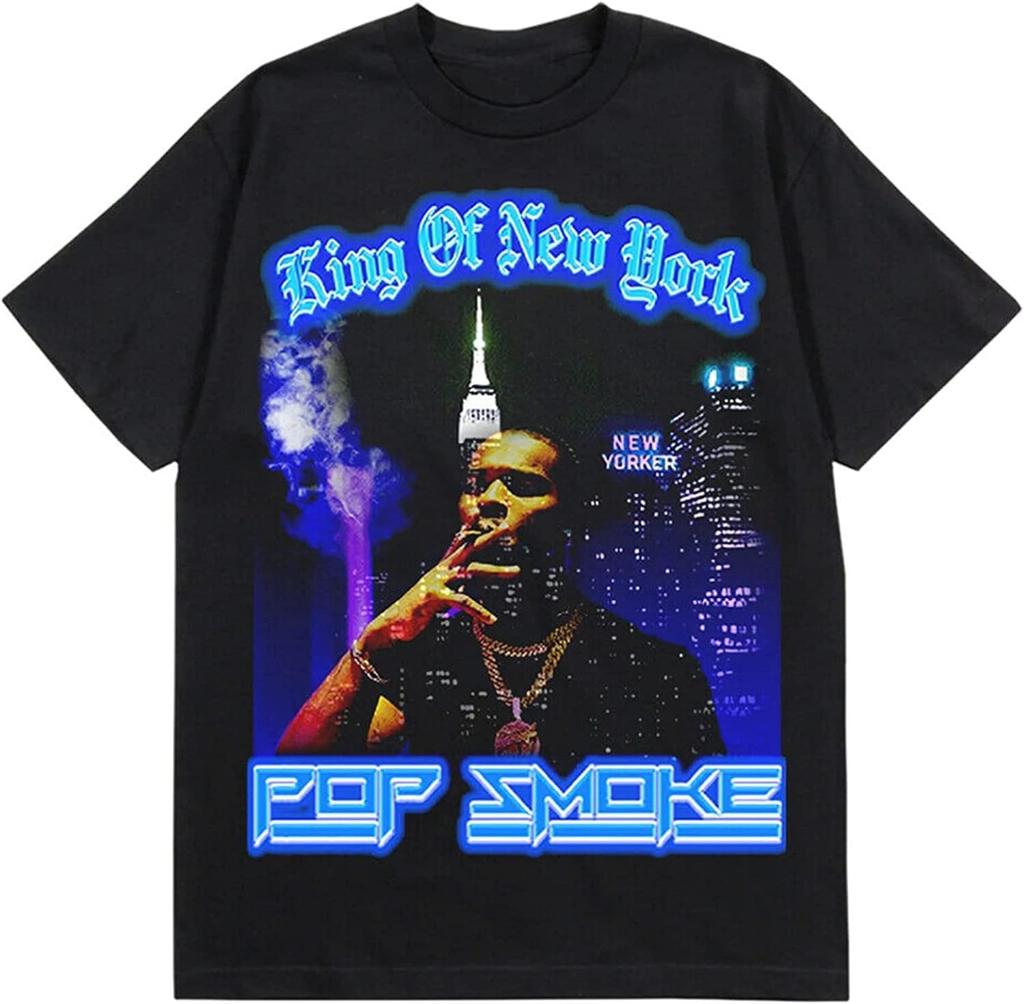 Черная футболка Pop Smoke King of New York