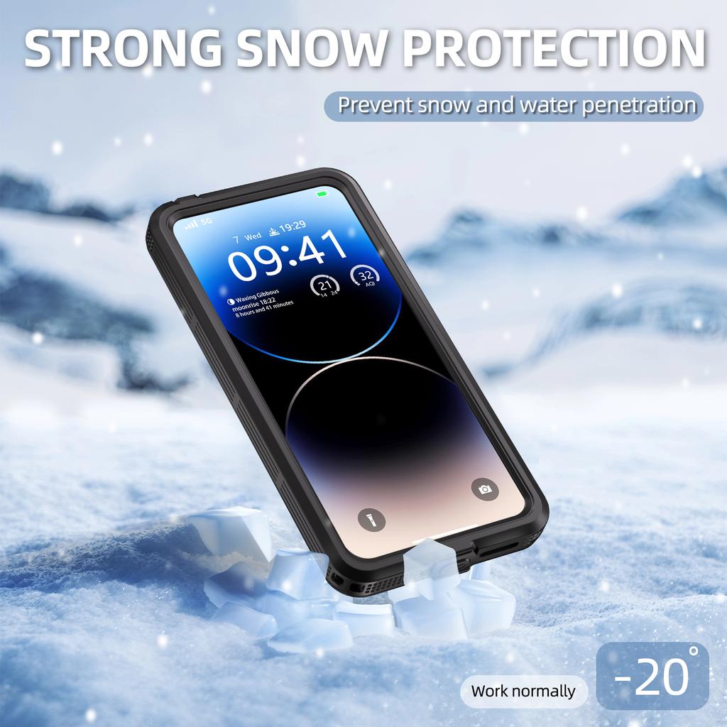 Водонепроницаемый чехол REDPEPPER серии A IP68 для Xiaomi Redmi Note 13 Pro 5G Защитная пленка для экрана Подводный чехол для телефона