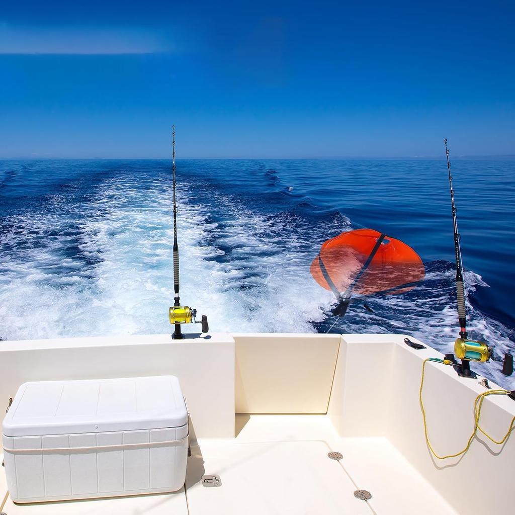 Sea Easy Rope Twisting Parachute Ready to Troll Rubber Sea Bass Mini 30 футов Буксировочный трос Line 18 подходит для ног Якорь, Извлечение, Предотвращение,