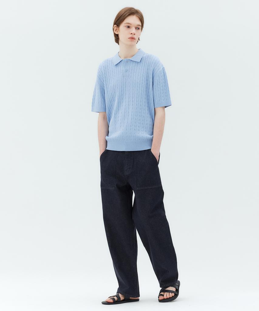 MINDBRIDGE Cable Collar Short Sleeve Knit - 3 Colors