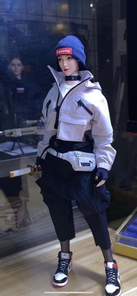 Фигурка с телом TBLeague Женское Светло-серое Красота Мода Куртка Не [TOYBARJAPAN] 1/6 Аксессуары/Совместимо SPEC.SUPPLY (Тело, Голова, Брюки, Обувь,