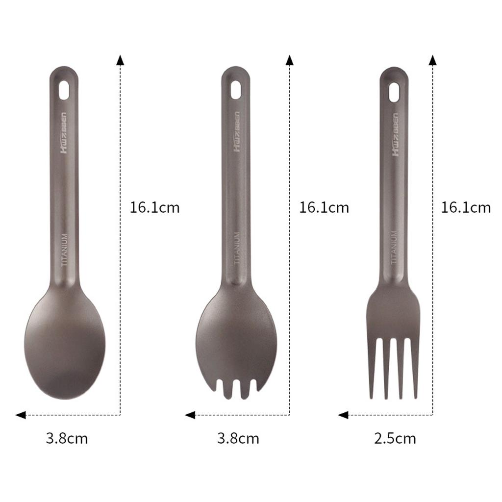 Кемпинг Spork Spoon Fork Set Ti Tableware Многоразовые столовые приборы для кемпинга