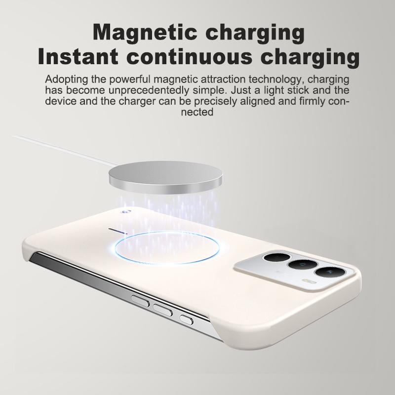 Для чехла для телефона Magsafe без рамки для OPPO Realme C71 Ультратонкий Бескаркасный Жесткий ПК Магнитная Матовая Крышка для Realme C71 Бампер