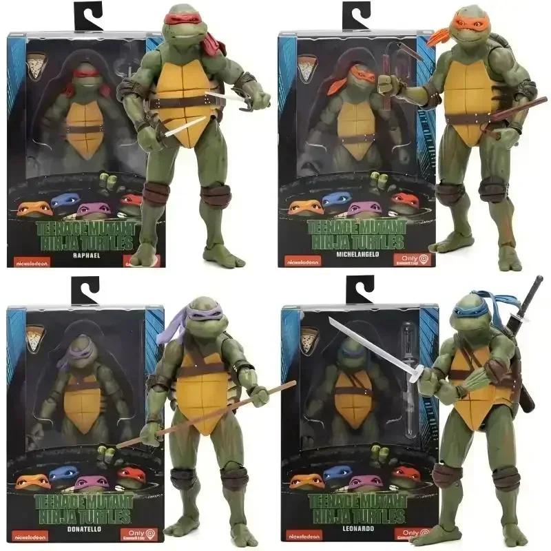 Neca 4 шт. Фигурки Черепашек-ниндзя Действия Tmnt Издание Подвижные Модели из Фильмов Черепашка-ниндзя Аниме Коллекционная Игрушка Кукла Подарки