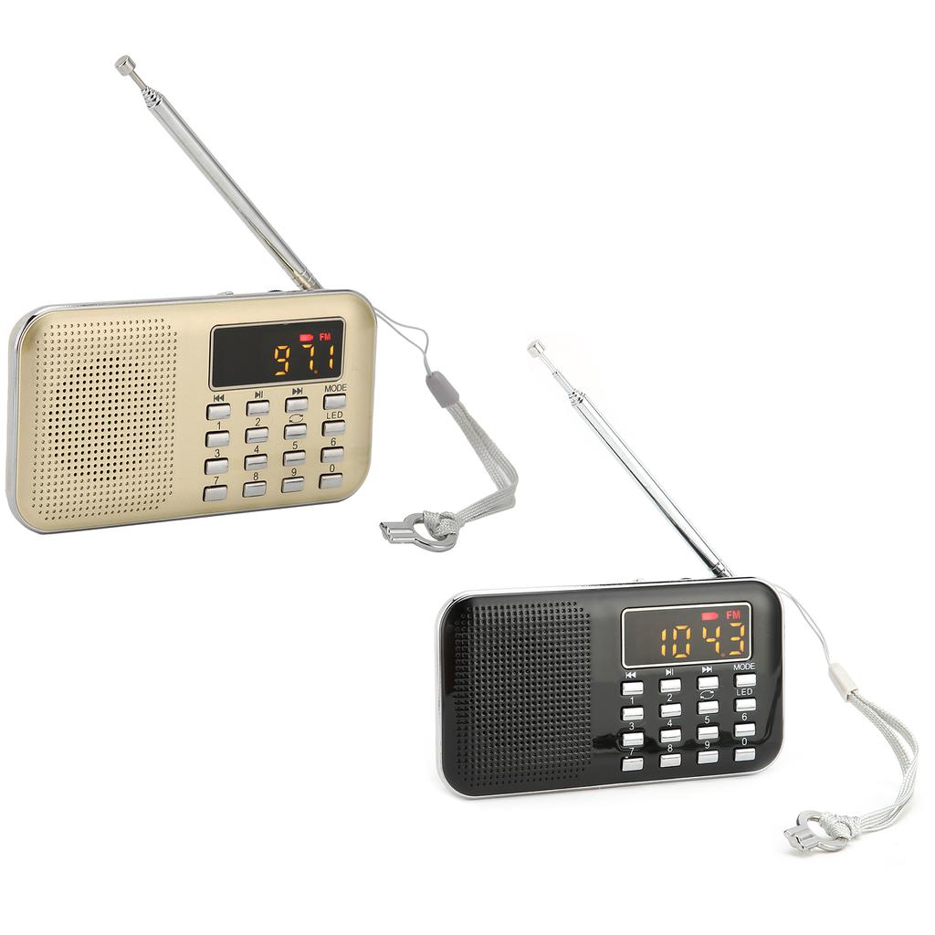 Цифровое радио Портативное радио Сабвуфер Карта MP3-плеер Бас-динамик для пожилых людей