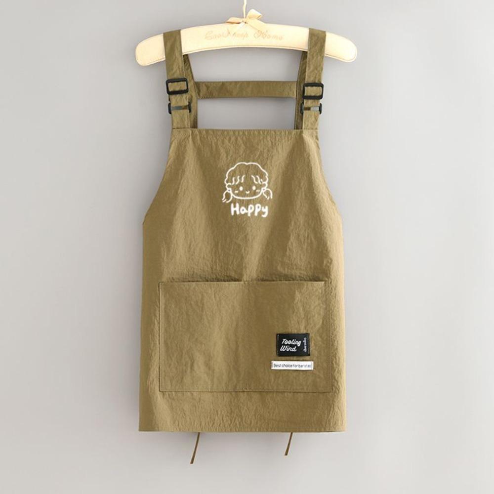 Waterproof Kitch Apron Cartoon Cooking Smock Portable Chef Apron for Home Kitchen