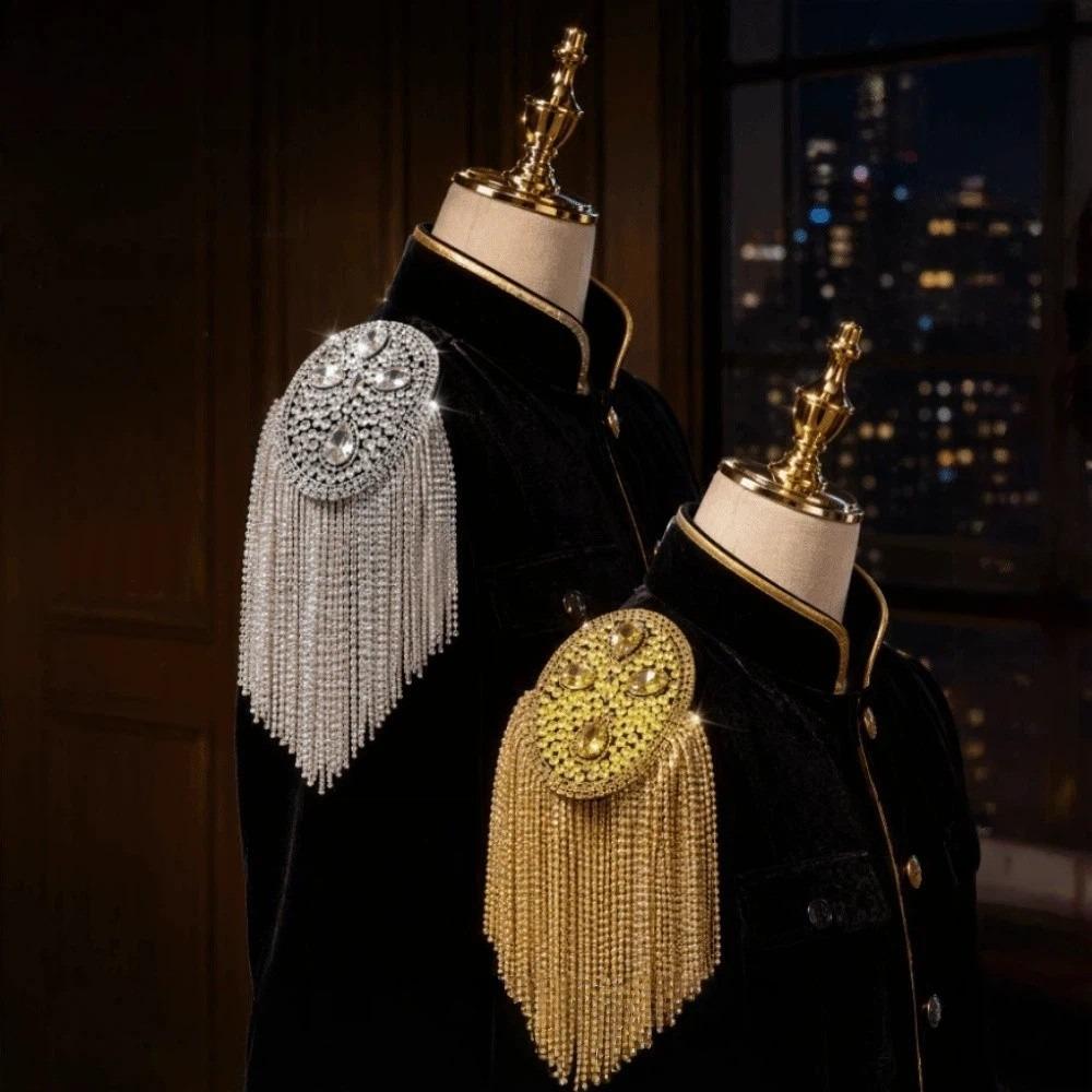 Decorative Tassel Epaulettes Zinc Zinc Alloy Shoulder Mark Shoulder Board Ceremonial Parade