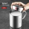 MAXCOOK 304 Stainless Steel Water Cup with Lid, Children's Double-Layer Mug, Tea Infuser Cup with Handle, 300ml
