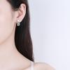 925 Sterling Silver Earrings for Women Round Zircon Earrings Sparkling Party Wedding Jewelry Gift Accessories
