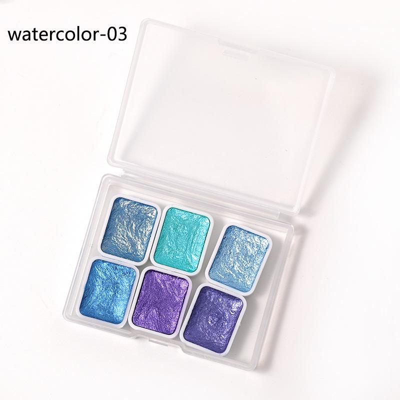 Перламутровые акварельные краски для нейл-арта - Металлический омбре и мраморные эффекты