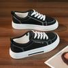 Korean Style Women's Summer Canvas Shoes - Soft Sole, Casual, Versatile, Trendy Black Sneakers 2025