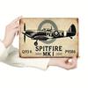 Металлический Плакат Настенное Искусство Spitfire P-93K MkI Самолет Ретро Авиация Гараж Декор