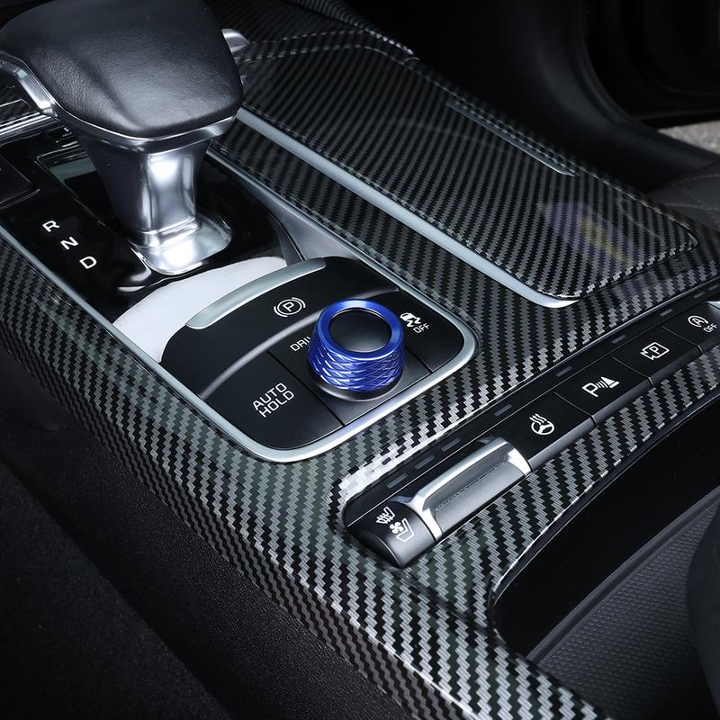 For Kia Stinger 2018- Car Interior Aluminum Alloy Material Auto Driving Mode Knob Cover Trim Decoration Accessories LHD/RHD