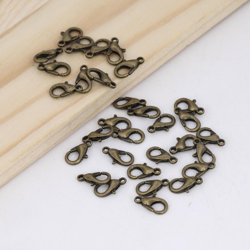 Застежка-карабин из сплава для самодельных ожерелий, браслетов, брелоков и аксессуаров для багажа