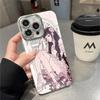 Анимация Иллюстрация Молодая Девушка Чехол для Телефона Для iPhone 16 15 14 13 12 11 Pro Max PLUS INS Текстура Перьев Жесткий Противоударный Чехол