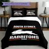 3pcs Duvet Cover Set (1*Duvet Cover + 2*Pillowcase, Without Core), South Sydney Rabbitohs Print Bedding Set, Bedroom Decor, All‑Season, Birthday Gift