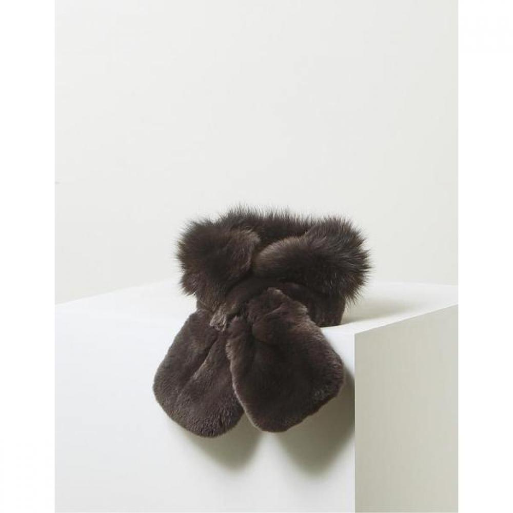 DakS Women S Fox Fur Muffler Dark Gray Dbmu3f741g3
