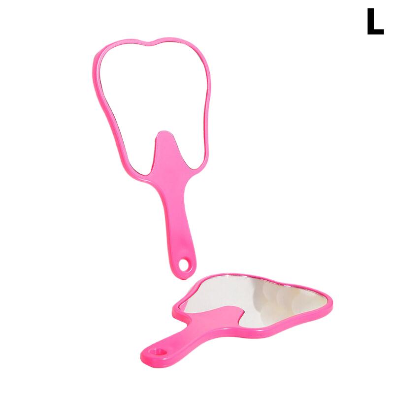 1 шт. стоматологическое зеркало в форме зуба, ручное небьющееся пластиковое зеркало для макияжа, стоматологические аксессуары, подарок стоматологу