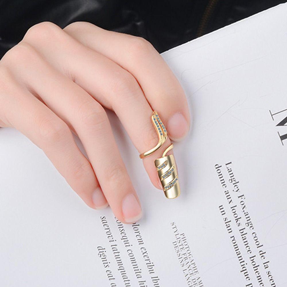 Ring Niche Design Girl Gift Fashion Jewelry Women Nail Ring Fingernail Protective Finger Ring
