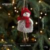 Рождественский ornament Снеговик: Красный шарф меховой кулон кукла