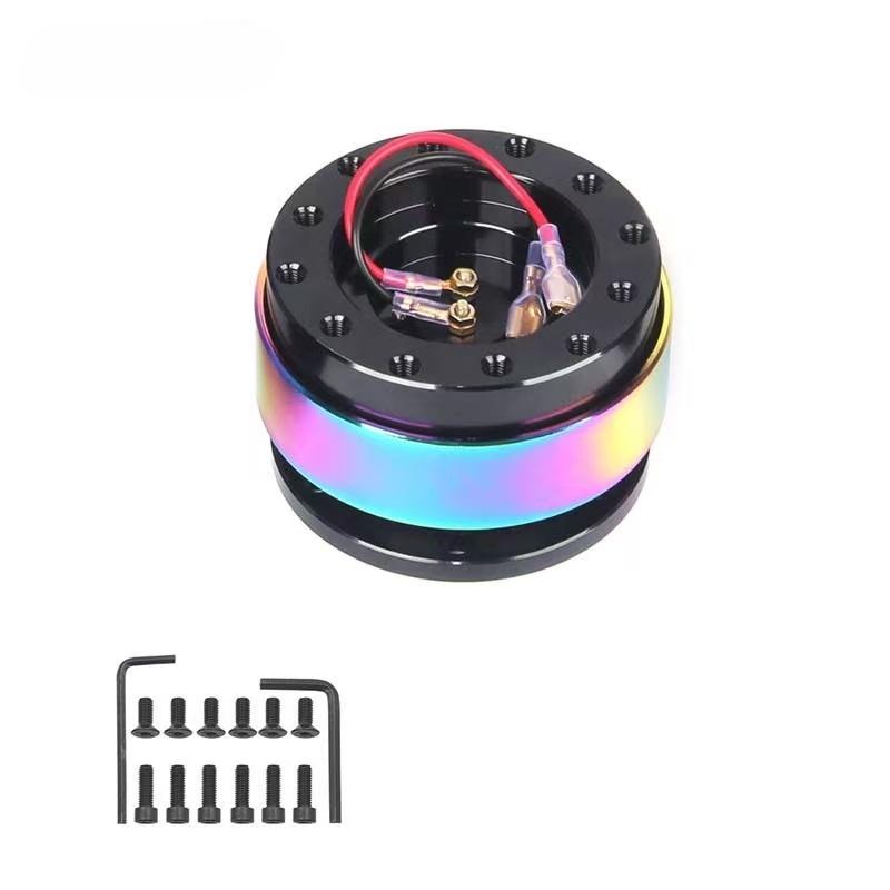 Car Modification Quick Release Steering Wheel Hub Adapter 6 Hole Snap Off Boss Kit Aluminium