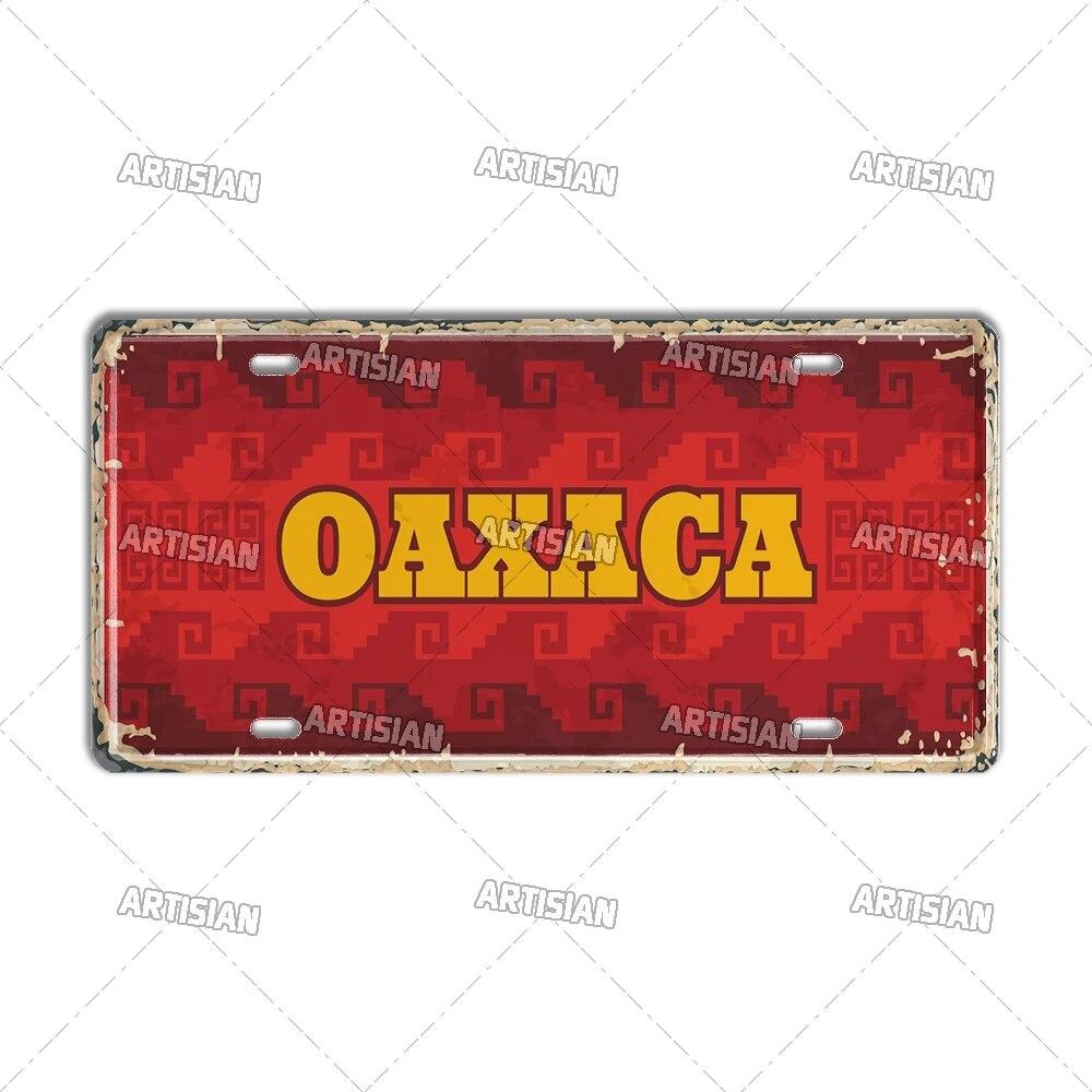 MEXICO License Plate City Metal Tin Plaque Car Metal Sign Wall Decor Garage Bar Pub Club Hotel Cafe Kitchen Home