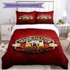 3pcs Duvet Cover Set (1*Duvet Cover + 2*Pillowcase, Without Core), Football United F.C Print Soft All‑Season Bedding Set, Home Bedroom Decor Gift