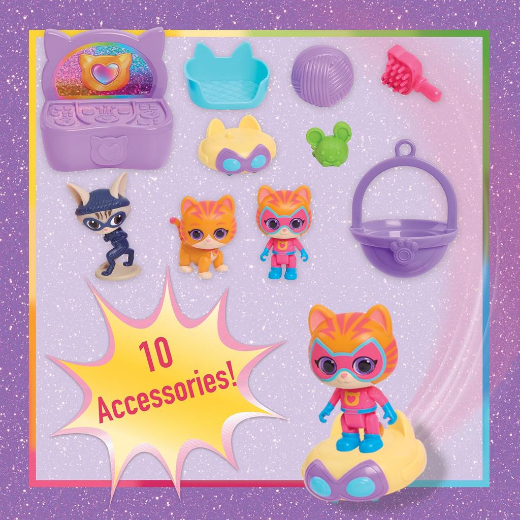 Игровой набор Disney Junior SuperKitties Purr ‘N’ Go со светом и звуком Just Play Игровой набор Disney Junior SuperKitties Purr ‘N’ Play