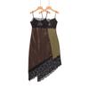 Женское асимметричное атласное кружевное платье-камисоль весна 2026, европейский и американский стиль