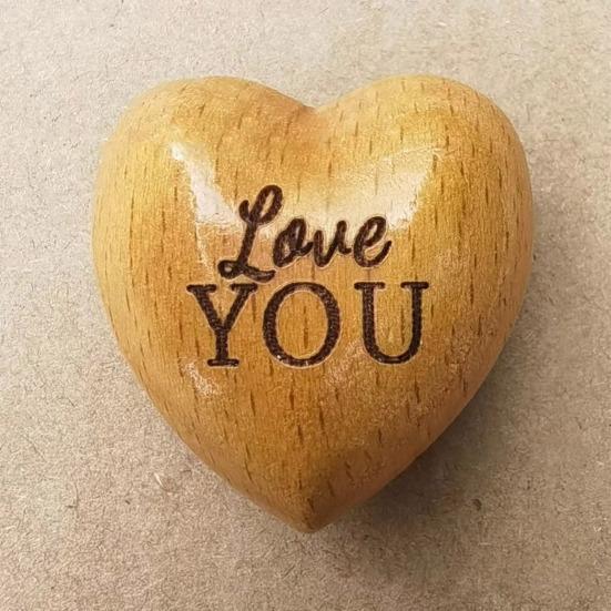 Деревянное Карманное Сердце Объятие Токен Напоминание о Любви Портативный Памятный Мини Сердце Любви
