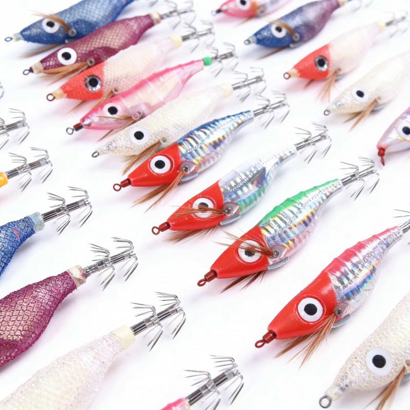 Luminous wooden shrimp lure10Only10CM 9.1GSpecialized artificial bait for sea fishing of bass and catfish